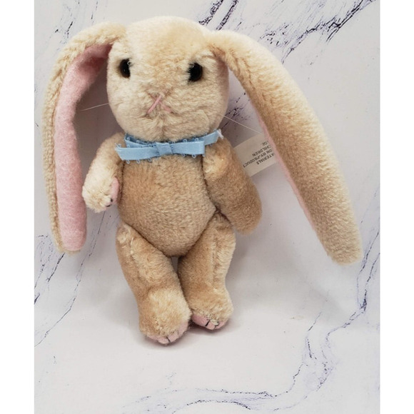 Bunny Rabbit Stuffed Animal Plush Lot of 2 Purple Brown Easter Spring - Picture 9 of 14